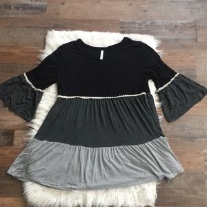 Celeste 2X Peasant Blouse Bell Sleeves